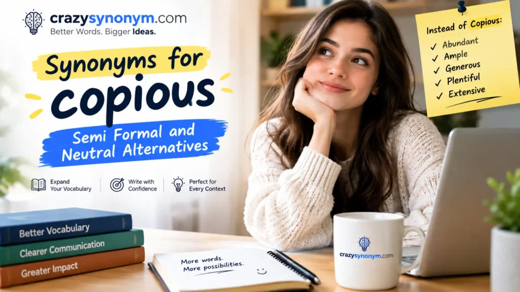 synonyms for copious Semi Formal and Neutral Alternatives