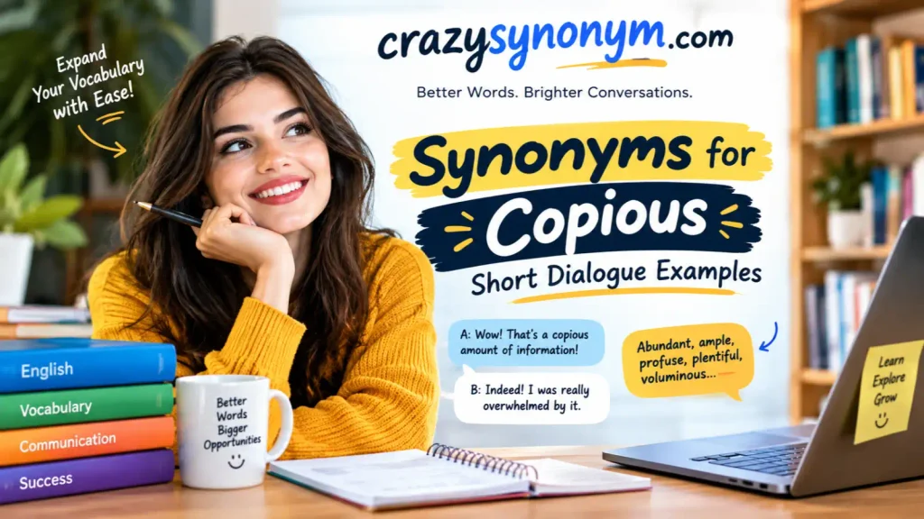 synonyms for copious Short Dialogue Examples