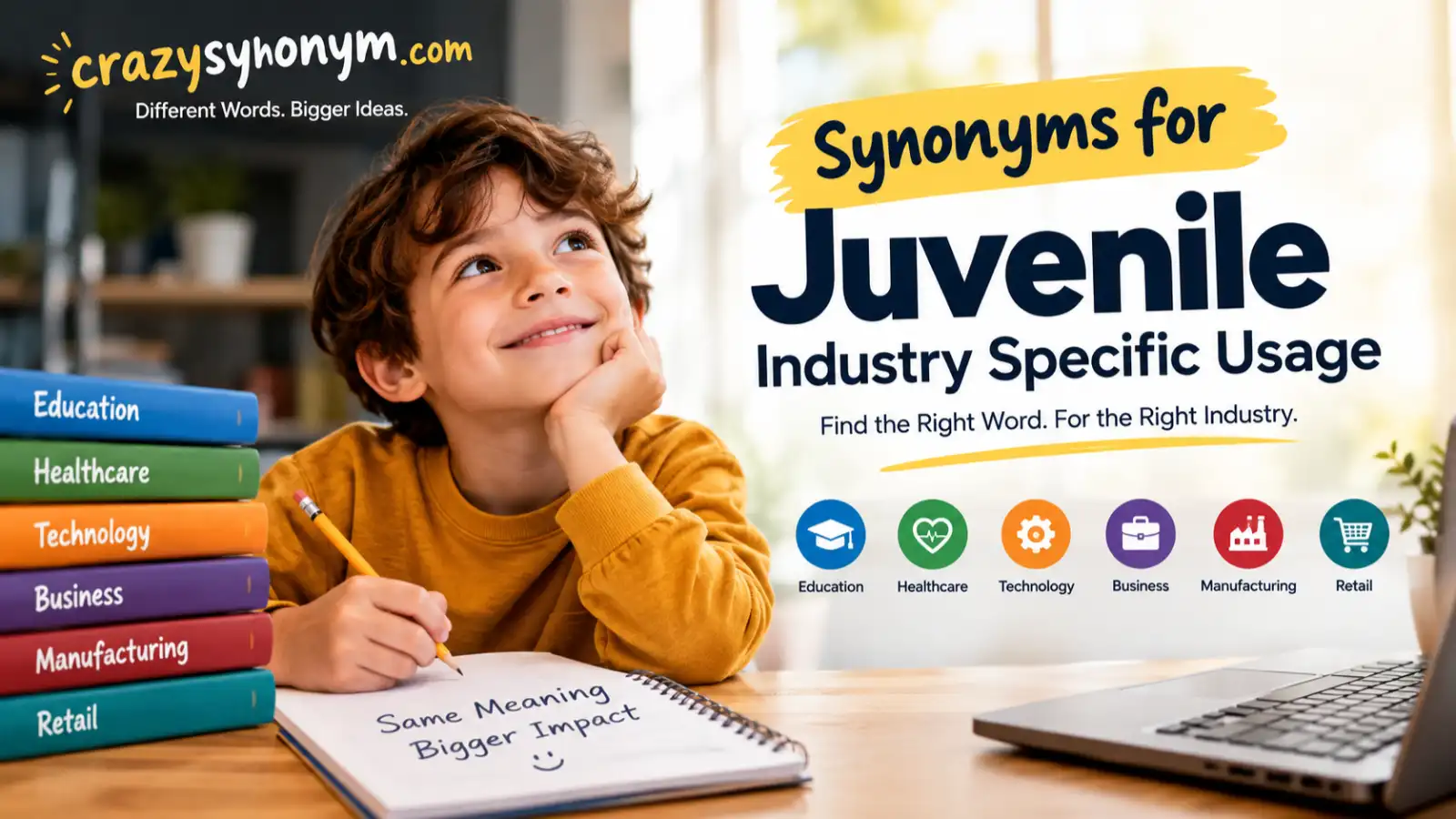 Synonyms for Juvenile Industry Specific Usage