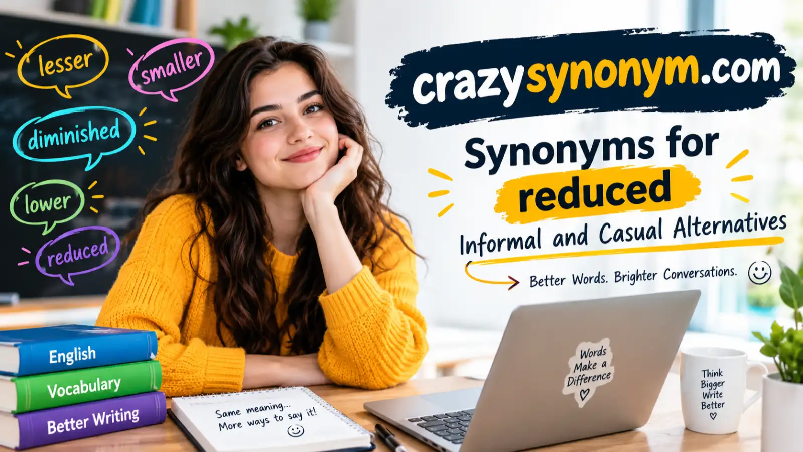 synonyms for reduced Informal and Casual Alternatives