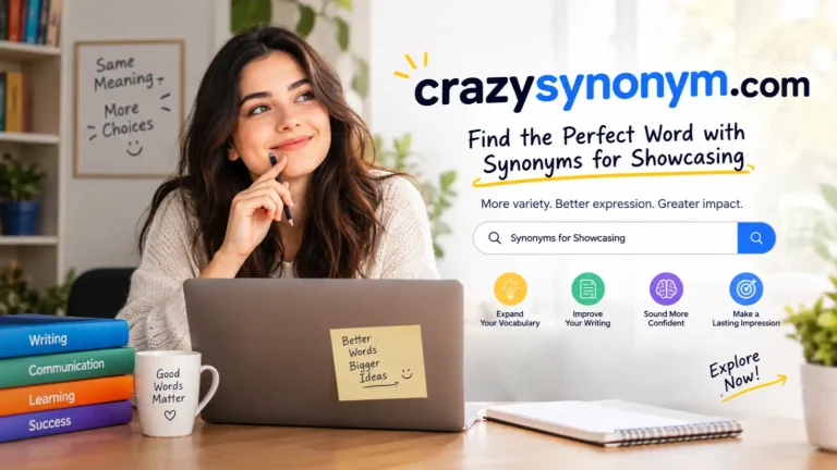 Synonyms for Showcasing