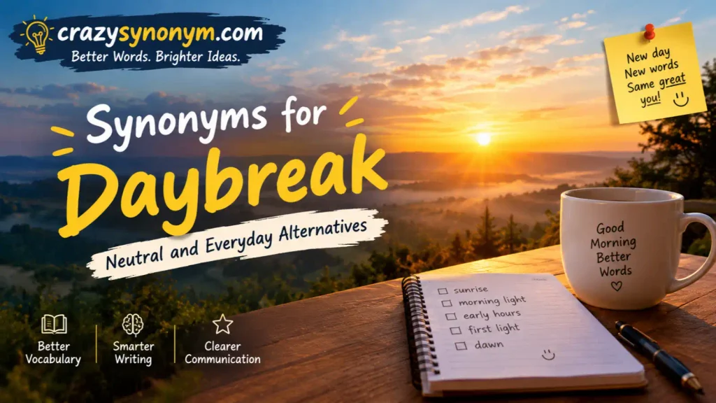 synonyms for daybreak Neutral and Everyday Alternatives