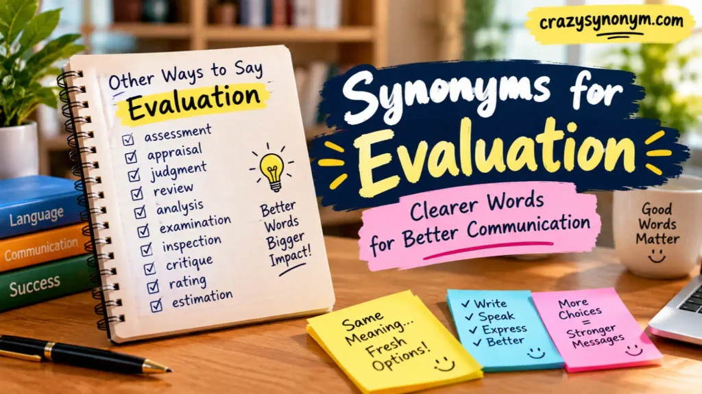 synonyms for evaluation