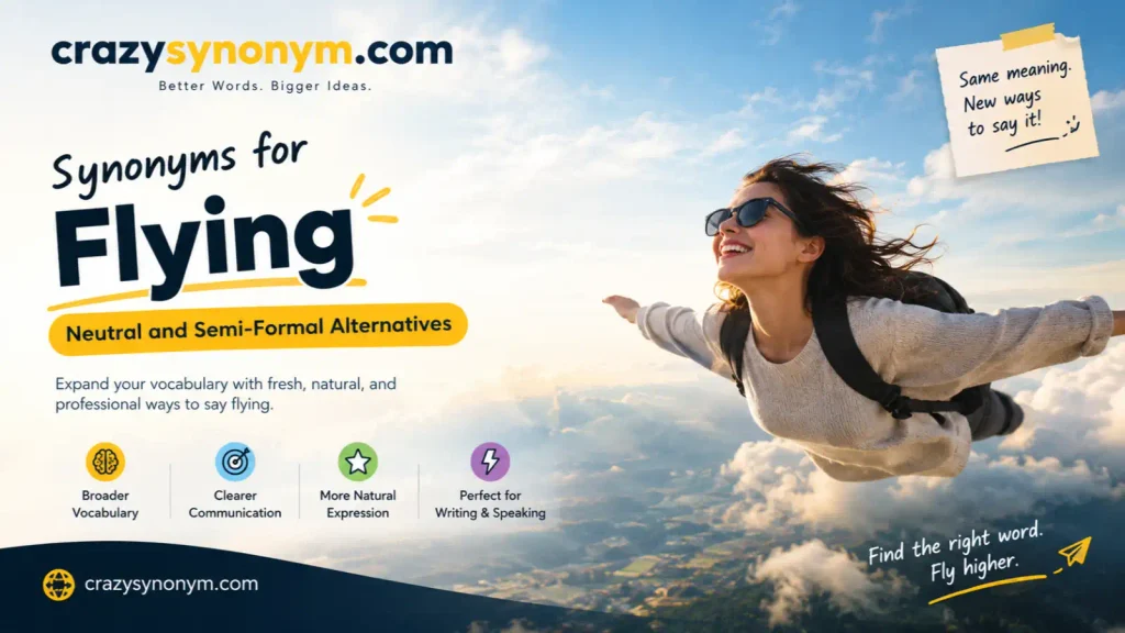 synonyms for flying Neutral and Semi-Formal Alternatives