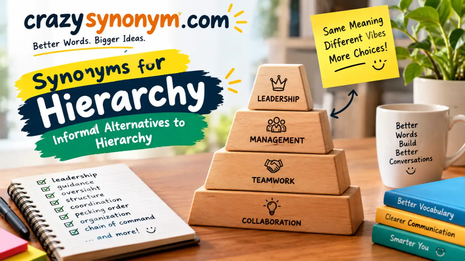 Synonyms for Hierarchy Informal Alternatives to Hierarchy