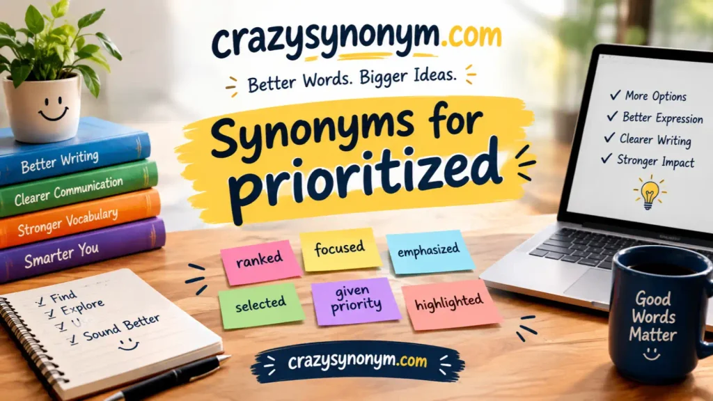 synonyms for prioritized