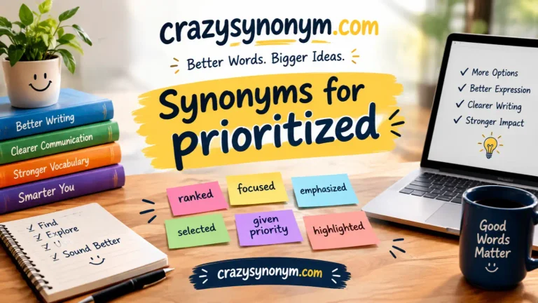 synonyms for prioritized