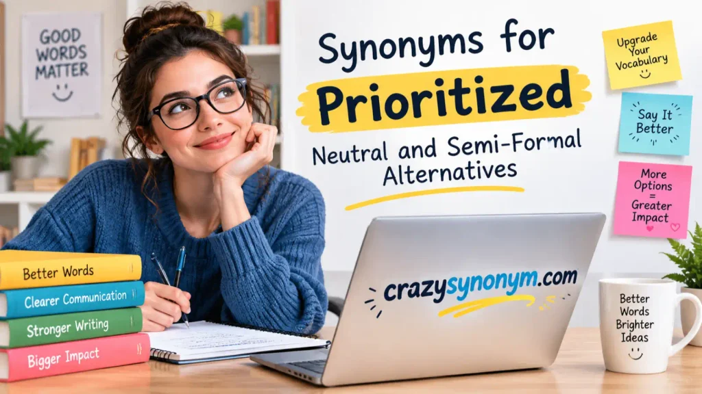 synonyms for prioritized Neutral and Semi-Formal Alternatives