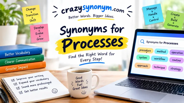 synonyms for processes