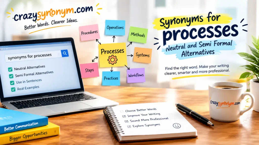 synonyms for processes Neutral and Semi-Formal Alternatives