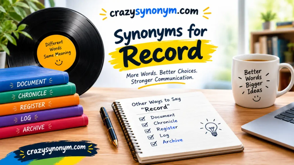 synonyms for record