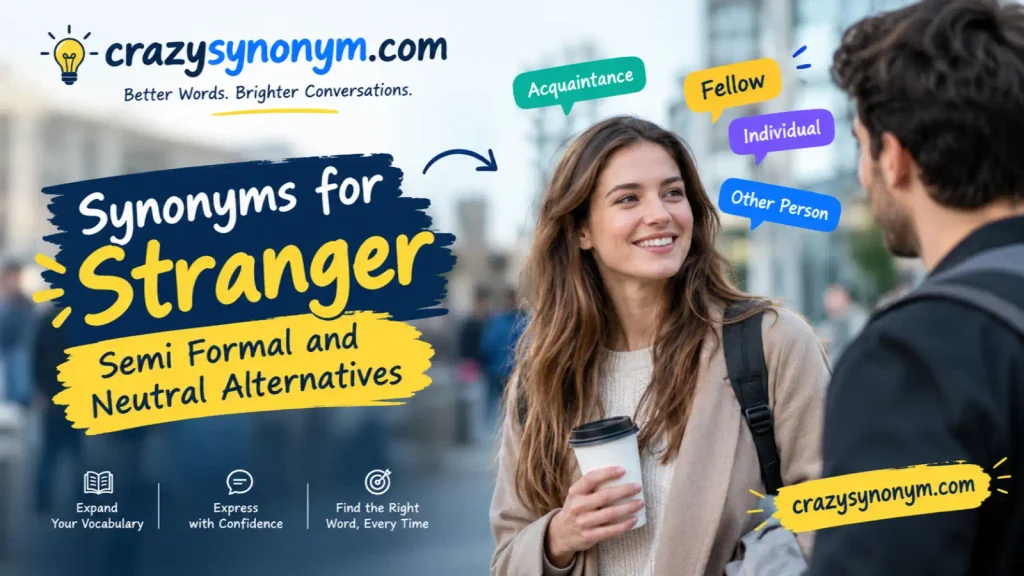 Synonyms for Stranger Semi Formal and Neutral Alternatives