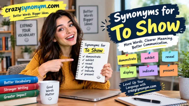 Synonyms for To Show